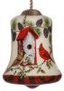 Home Tweet Home Cardinal Hand Painted Glass Hanging Ornament