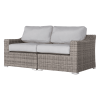 Chic Fully Assembled 66" Wide Outdoor Wicker Loveseat with Plush Cushions ‚Äì Ideal for Stylish Outdoor Relaxation
