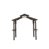 8√ó5FT Hardtop Grill Gazebo, Outdoor BBQ Gazebo w/Galvanized Steel Double Roof