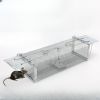 Double Door Rats Trap Cage Humane Live Rodent Dense Reticulated Trap Cage Zinc Plating Mouse Rat Control Bait Trap with 2 Detachable U-Shaped Rods