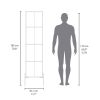 Sealy Hight Auxiliary Furniture in Melamine and 4 Shelves, Matt Gray