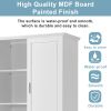 Tall Bathroom Storage Cabinet, Cabinet with Two Doors and Drawers, Adjustable Shelf, MDF Board, White(Old Sku:WF310828AAK)