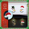 1 Set, Magnet Sticker, Merry Christmas Decorative Garage Door Decorative Snowman Magnet Sticker, Refrigerator Snowman Face Garage Sticker Set