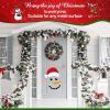 1 Set, Magnet Sticker, Merry Christmas Decorative Garage Door Decorative Snowman Magnet Sticker, Refrigerator Snowman Face Garage Sticker Set