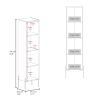 Sealy Hight Auxiliary Furniture in Melamine and 4 Shelves, Matt Gray