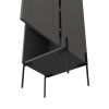 Sealy Hight Auxiliary Furniture in Melamine and 4 Shelves, Matt Gray