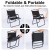 YSSOA Folding Camping Chair for Adults with Handle and Storage Bag, Small Size, 253lbs Load Bearing Collapsible Outdoor Furniture for Leisure, Beach