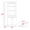 Montenegro Bar Cabinet, Double Door Cabinet, Five Built-in Wine Rack, Three Shelves