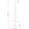 Metal Christmas Tree with Wooden Base Black 47.2"