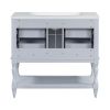 36" Bathroom Vanity Cabinet with Sink Combo Set, Undermount Resin Sink, Free Standing Vanity Set with 4 Drawers, Solid Wood Frame Bathroom Cabinet