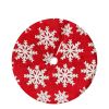 Christmas Tree Skirt, Jacquard Cashmere Snow Flake Xmas Holiday Decoration Ornament