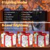 Set of 3 Christmas Lighted Gift Boxes Xmas Present Ornament 50 LED Christmas Box Decorations with Ribbon Bows IP44 Waterproof Battery Powered for Indo